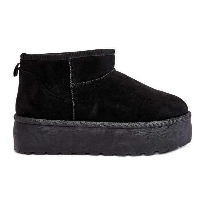 Botas de nieve con plataforma para mujer negro Mennja