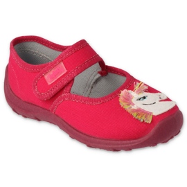 Pantuflas infantiles befado con velcro 661X009 rosa