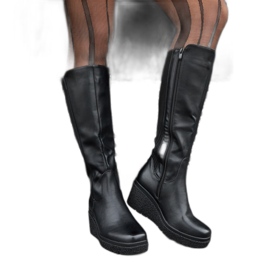 Botas negras de cuña con aislamiento negro