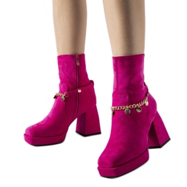 Botas aislantes rosas con colgante Saviore rosado