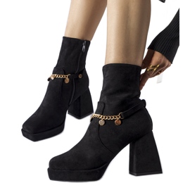 Botines aislantes negros con colgante Saviore