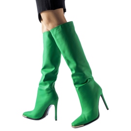 Botas tacón Conjunto verde Botas tacón Conjunto verde