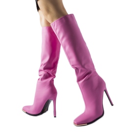 Botas tacón Conjunto rosa