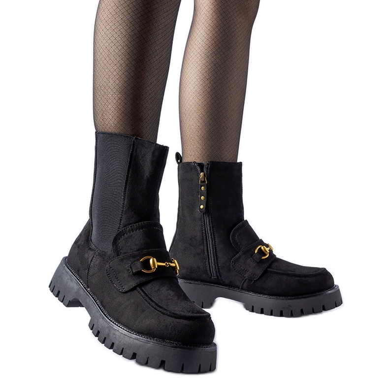 Botas aislantes negras con hebilla Overlook negro