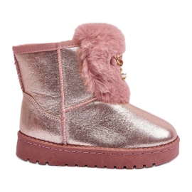 Botas de Nieve Infantil Hasiba Rosa Forradas con Pelo rosado