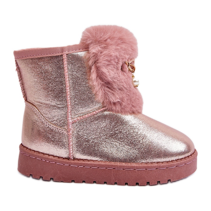 Botas de Nieve Infantil Hasiba Rosa Forradas con Pelo rosado