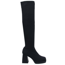 Botas de tacón de Hilary Black negro