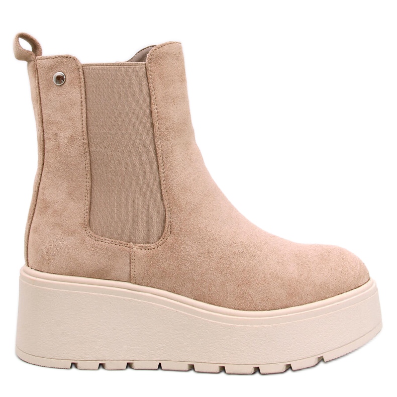 Botas cuña Ronda Caqui beige