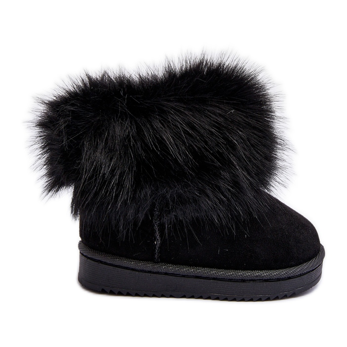 Botas de nieve aislantes con pelo para niños, negro Nohie Botas de nieve aislantes con pelo para niños, negro Nohie