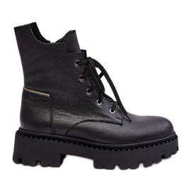 Botas Trapper Mujer Piel con Cremallera Zazoo 949P Negro