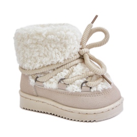 Botas de Nieve Infantiles Cálidas, Beige, Asija