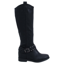 Botas cuña oculta Watson Black negro