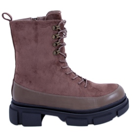 Botas con cordones Kinney Khaki marrón