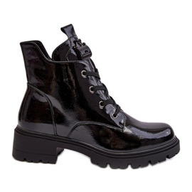 Botas Mujer Charol Con Cremallera S.Barski HY93-91 Negro