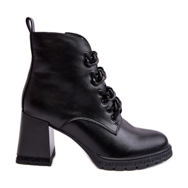 S.Barski Botas Mujer Tacón Alto Con Cordones D&A CR8120 Negro S.Barski Botas Mujer Tacón Alto Con Cordones D&A CR8120 Negro