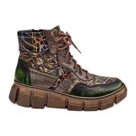 Botas Mujer Piel Estampadas Maciejka 06145-24 Oliva verde