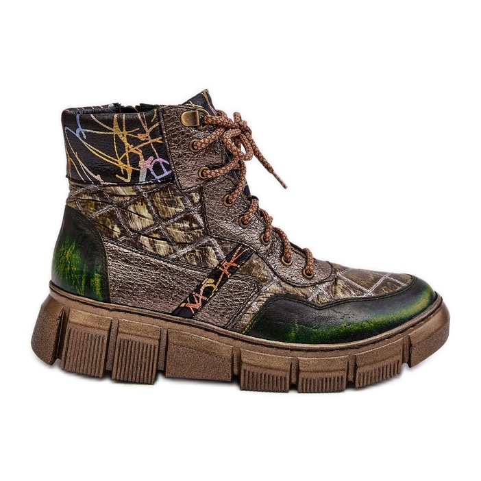 Botas Mujer Piel Estampadas Maciejka 06145-24 Oliva verde