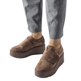 Zapatos de plataforma de paleta marrón