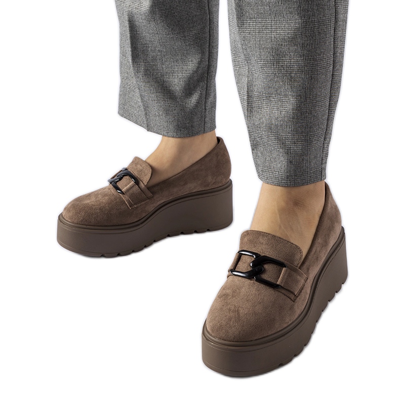 Mocasines Medical plataforma marrón