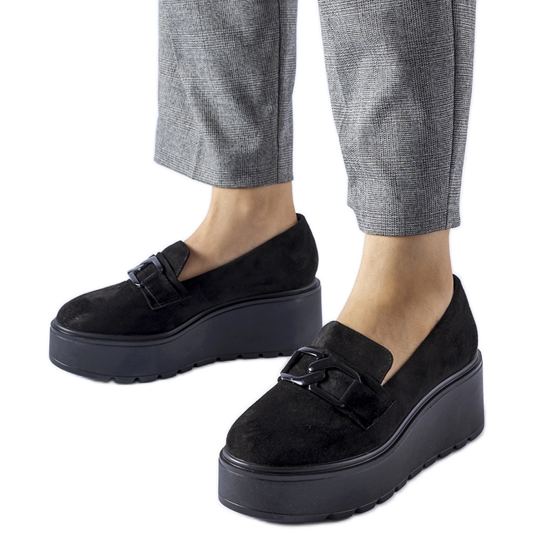 Mocasines Medical plataforma negro