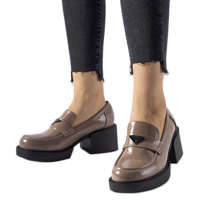 Mocasines de charol marrones de Hobbs marrón