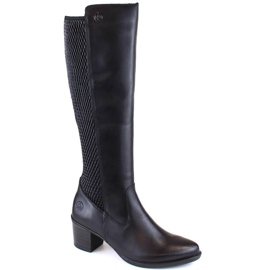 Botas Rieker, aisladas, con banda elástica, cuero W Y2050-00 RKR638 negro