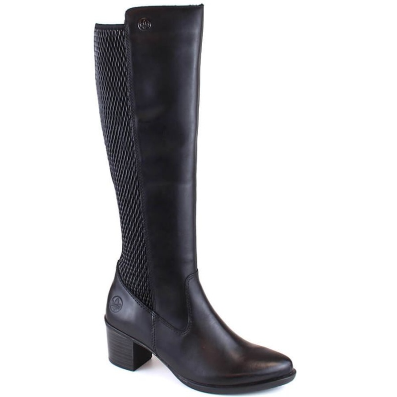 Botas Rieker, aisladas, con banda elástica, cuero W Y2050-00 RKR638 negro