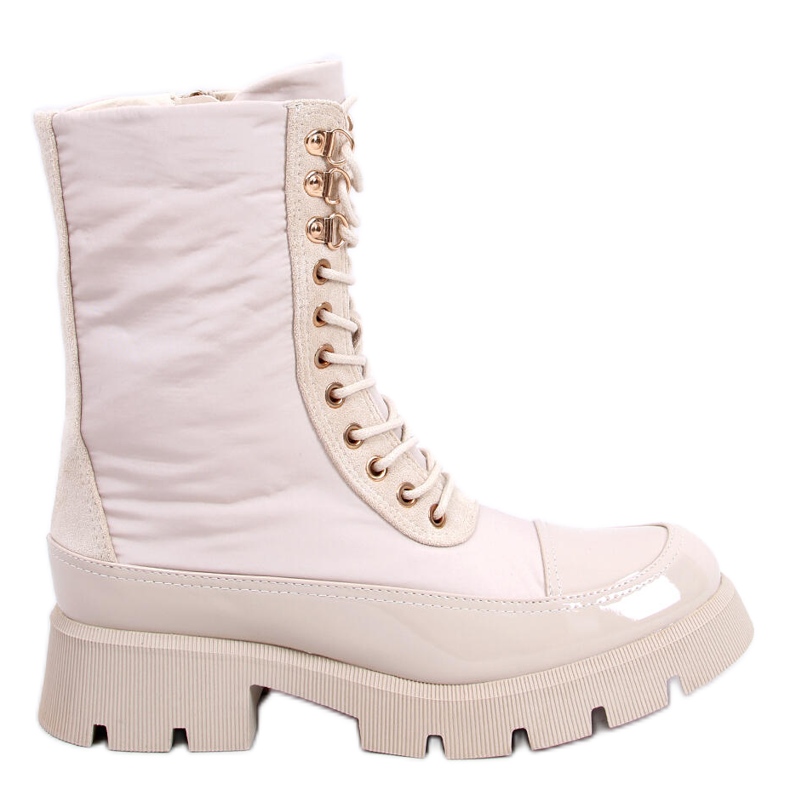 Botas con cordones Merced Beige Botas con cordones Merced Beige