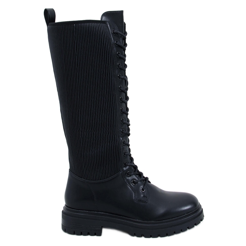 Botas Eddies negras con parte superior flexible. negro Botas Eddies negras con parte superior flexible. negro