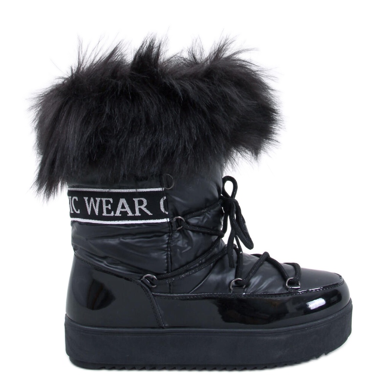 Kendals Botas de nieve de pelo negro