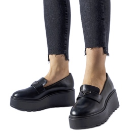 Mocasines plataforma Monra negros