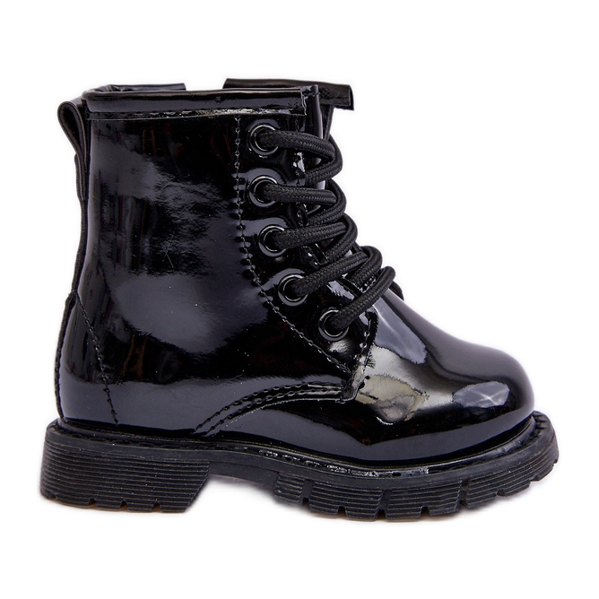 Botas Infantiles Lacadas Con Cremallera Tibbie Negra negro Botas Infantiles Lacadas Con Cremallera Tibbie Negra negro