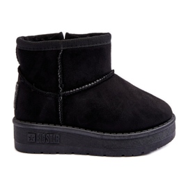 Botas de nieve sin cordones con aislamiento para niños Black Big Star MM374100 negro