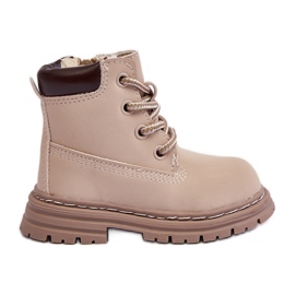 Botas Trapper Infantil Bansi Beige Con Cremallera Botas Trapper Infantil Bansi Beige Con Cremallera