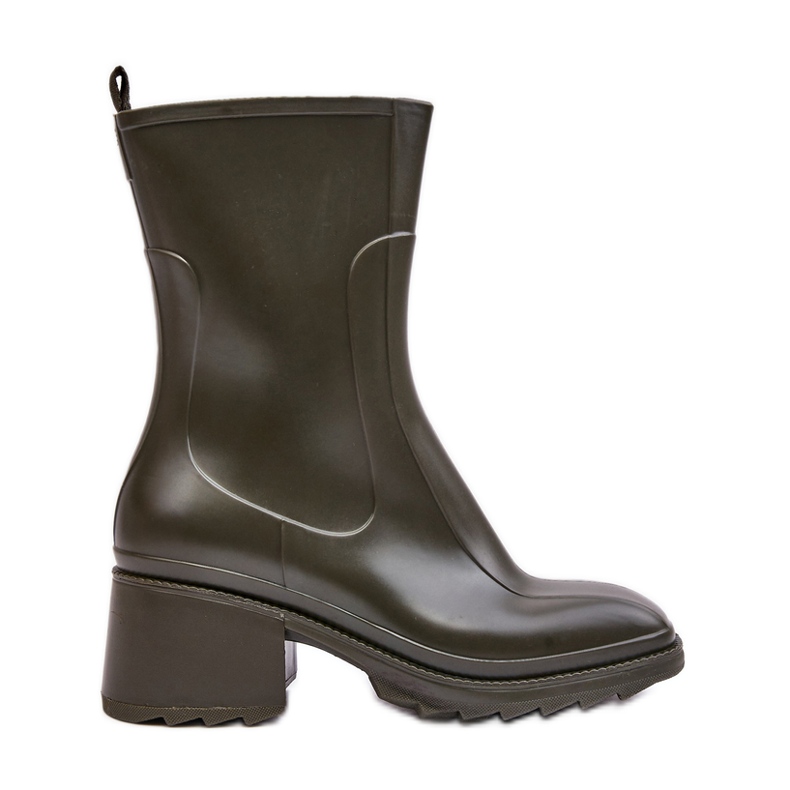 Botines Mujer Galoshes Mate Verde Oscuro Bertaida