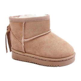Botas de nieve aislantes con flecos para niño, beige Mikyla