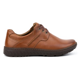 KOMODO Zapatos de cuero para hombres casuales 923k marrón