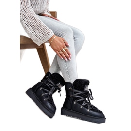 Botas de nieve impermeables con plataforma vegana D.Franklin DFSH370004 Negro