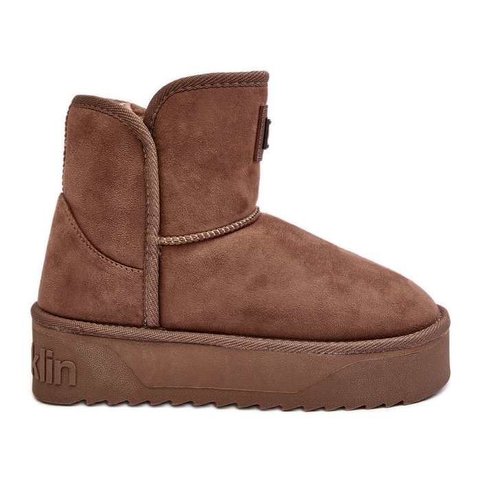 Botas de nieve veganas con plataforma impermeable D.Franklin DFSH371004 Beige oscuro