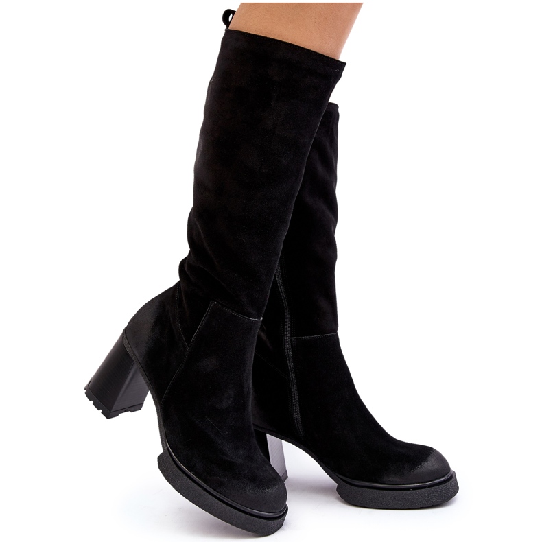 Botas Altas Mujer Ante Lemar Negro Ceraxa