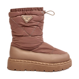 Botas de Nieve Mujer Suela Gruesa Lureta Beige Oscuro