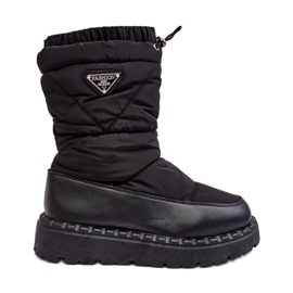 Botas de Nieve Mujer Suela Gruesa Lureta Negra negro