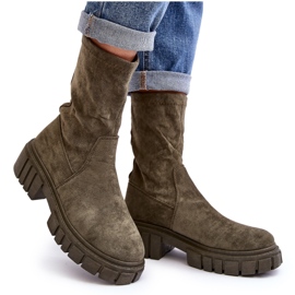 Botas planas sin cordones para trabajadores Divella verdes Botas planas sin cordones para trabajadores Divella verdes