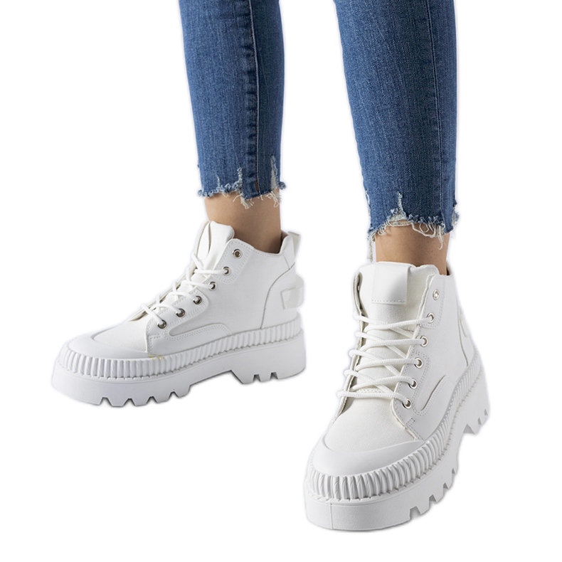 Inna Zapatillas blancas con plataforma alta Grotta. blanco