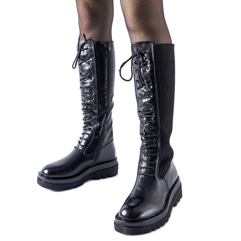 Botas Geronimo negras con aislamiento alto negro Botas Geronimo negras con aislamiento alto negro