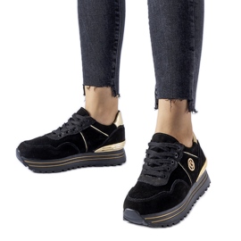 Adidas negras cheap con suela dorada