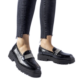 Mocasines Fecteau de charol negro Mocasines Fecteau de charol negro