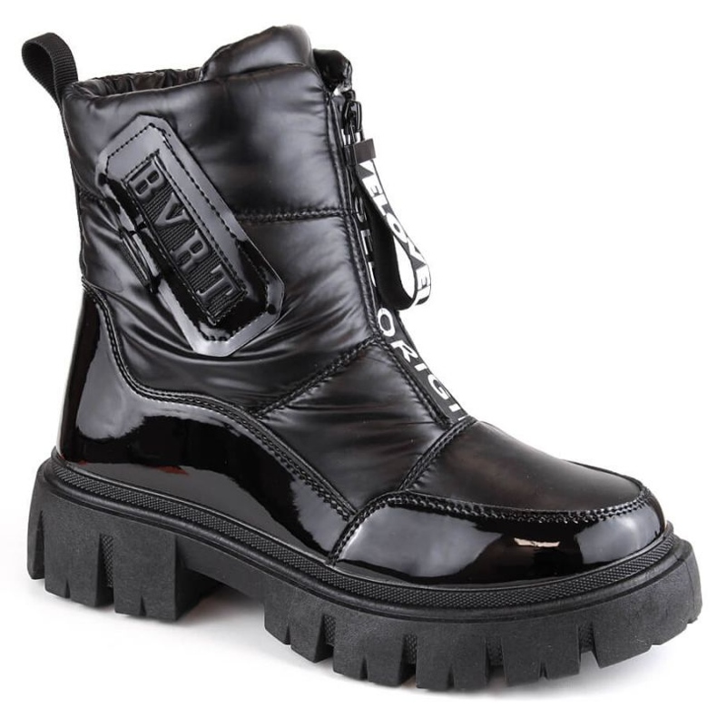 Filippo W PAW498A botas de nieve con cremallera y aislamiento negro