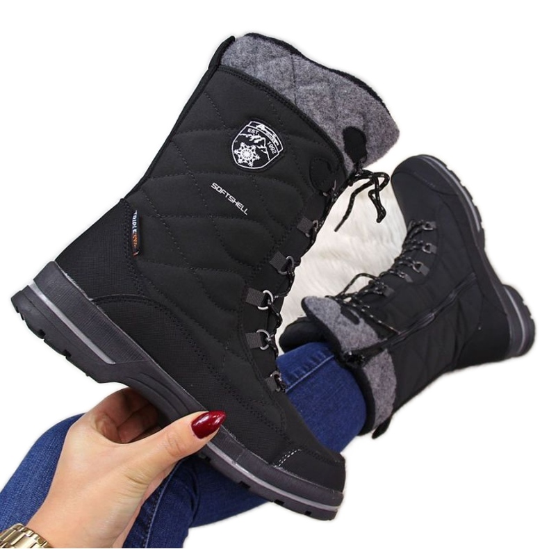 Botas de nieve impermeables American Club W AM516A negro