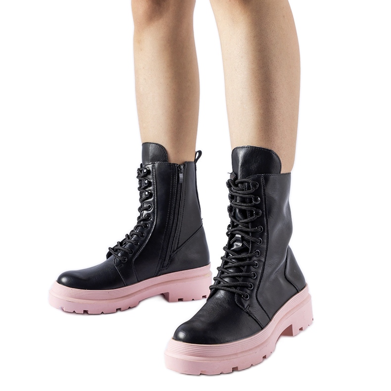 Zapatillas negras con suela Quennie de colores. negro Zapatillas negras con suela Quennie de colores. negro